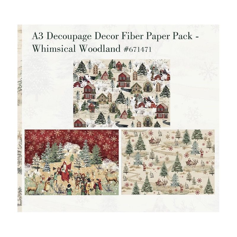 Whimsical Woodland. A3 Decoupage Fiber Paper Redesign 671471. Los mejores productos en L'aura Bella tu tienda online