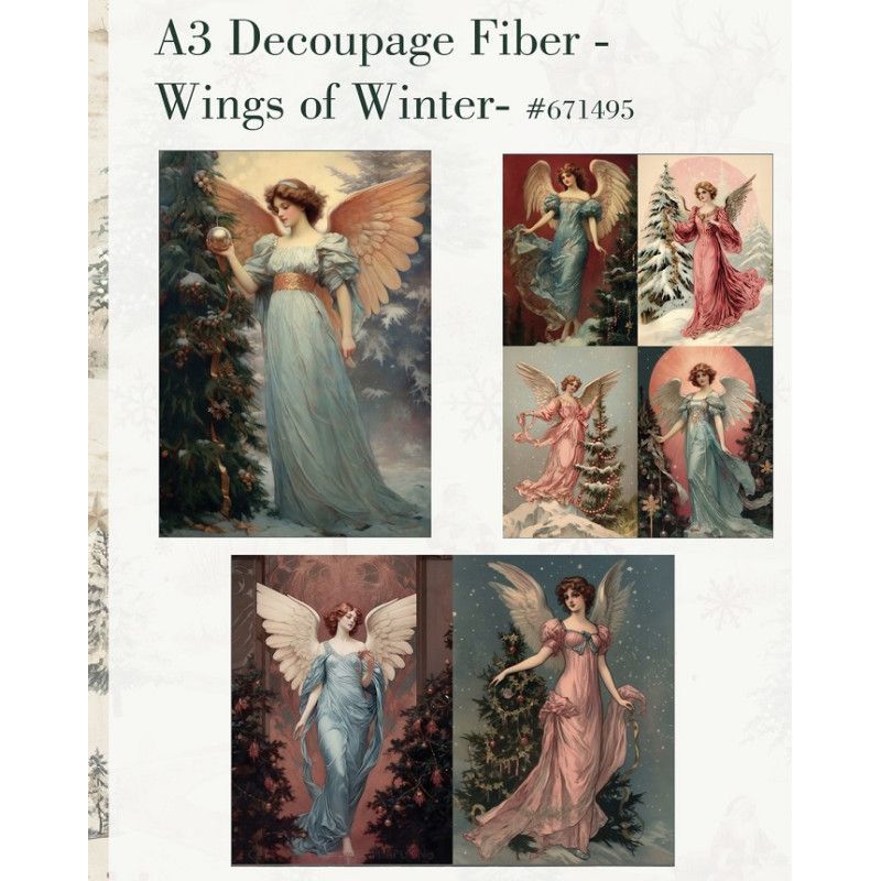Wings of Winter. A3 Decoupage Fiber Paper Redesign 671495. Los mejores productos en L'aura Bella tu tienda online