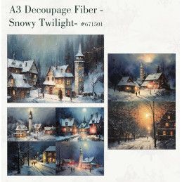 Snowy Twilightr. A3 Decoupage Fiber Paper Redesign 671501. Los mejores productos en L'aura Bella tu tienda online