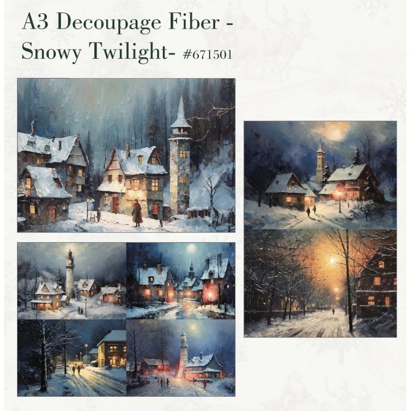 Snowy Twilightr. A3 Decoupage Fiber Paper Redesign 671501. Los mejores productos en L'aura Bella tu tienda online