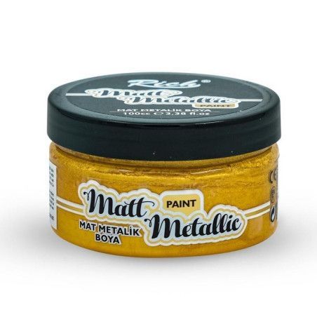 Pintura Matt Metallic - Oro. Rich. 100cc. 11332. Los mejores productos en L'aura Bella, tu tienda online.
