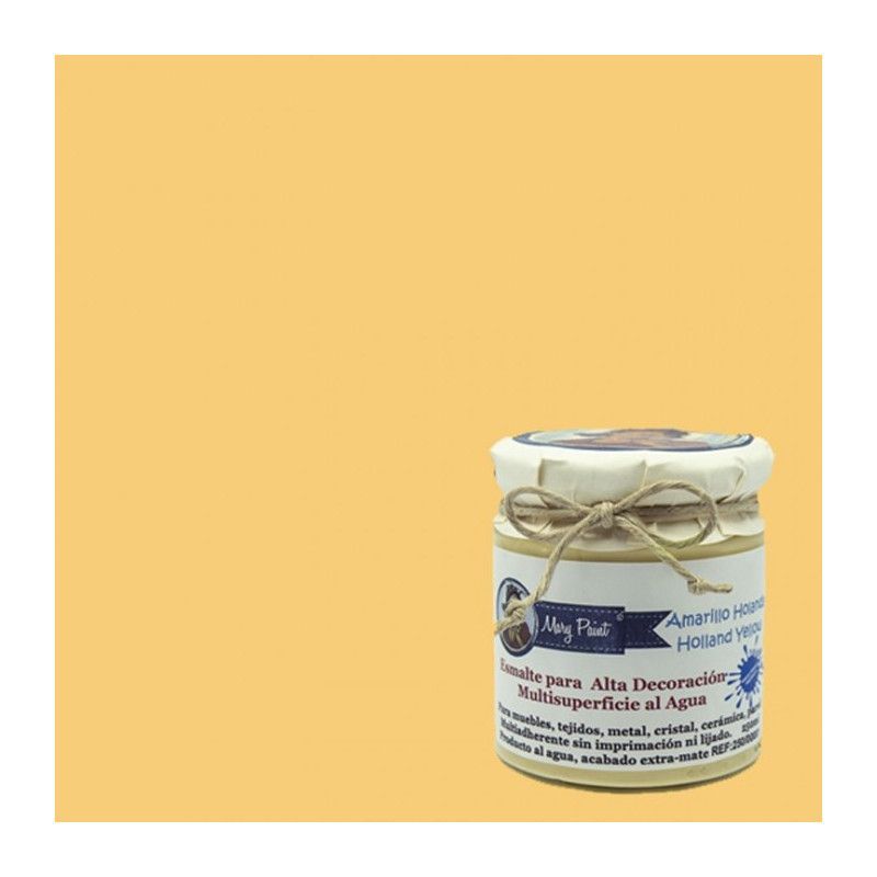 Esmalte multisuperficie Mary Paint. Amarillo Holanda. Los mejores productos en L’aura Bella, tu tienda online  y en Madrid
