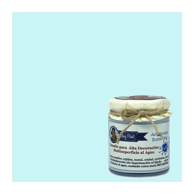 Azul Burbuja.Esmalte multisuperficie Mary Paint.. Los mejores productos en L’aura Bella, tu tienda online  y en Madrid