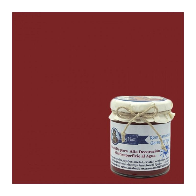 Esmalte multisuperficie Mary Paint. Rojo Garnacha. Los mejores productos en L’aura Bella, tu tienda online  y en Madrid