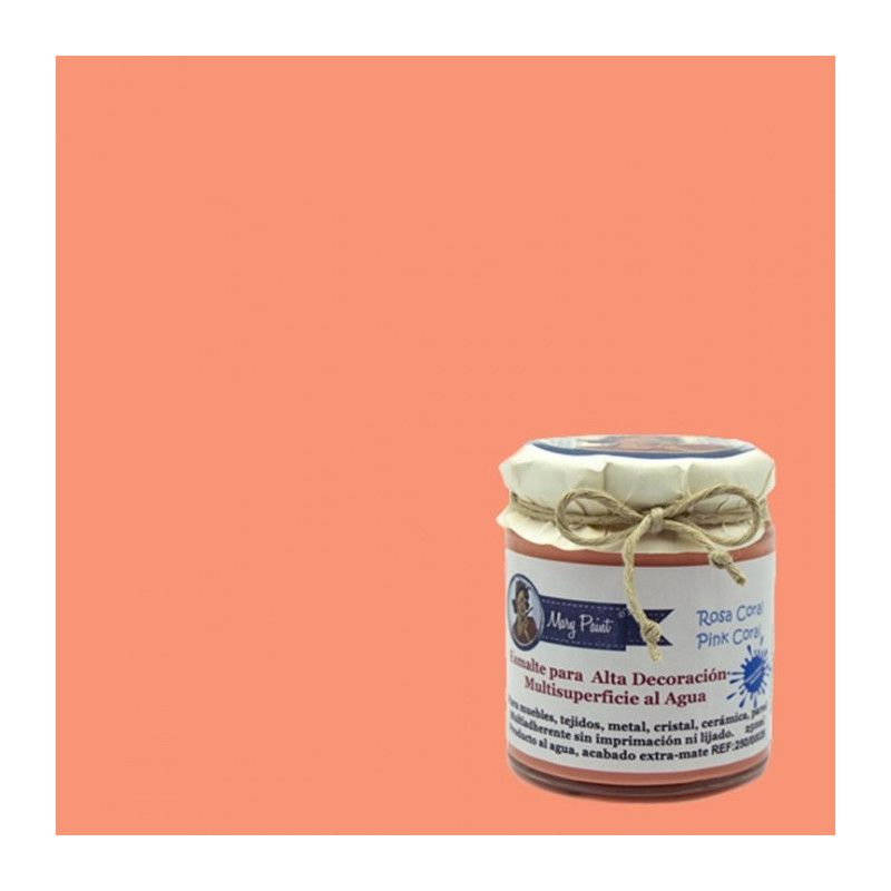 Rosa Coral. Esmalte multisuperficie Mary Paint. Los mejores productos en L’aura Bella, tu tienda online y en Madrid