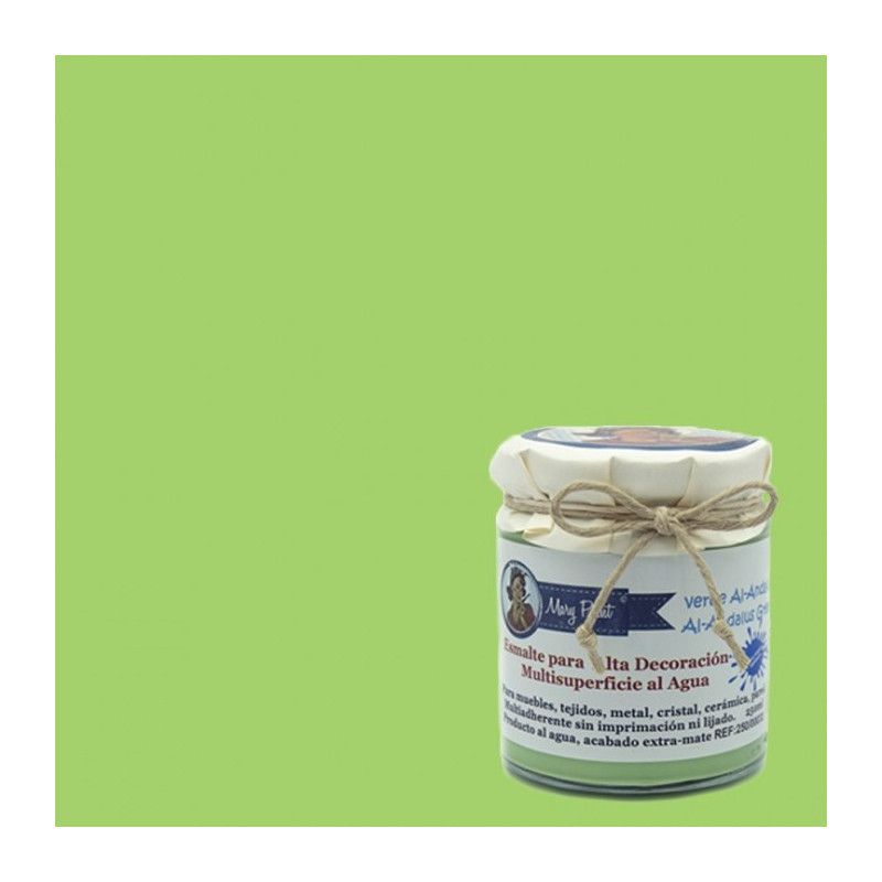 Verde Al-Andalus. Esmalte multisuperficie Mary Paint. Los mejores productos en L’aura Bella, tu tienda online y en Madrid