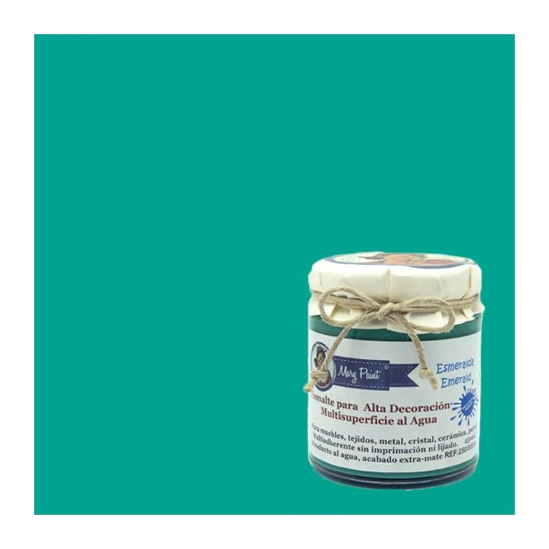 Verde Esmeralda. Esmalte multisuperficie Mary Paint. Los mejores productos en L’aura Bella, tu tienda online y en Madrid