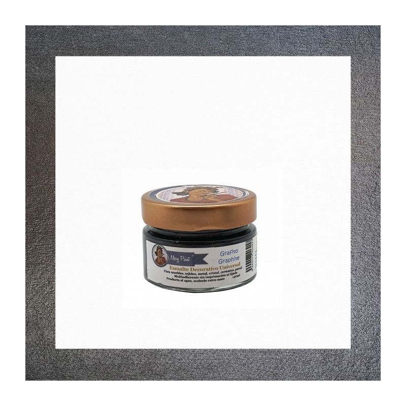 Grafito Metalizado. Esmalte multisuperficie Mary Paint. Los mejores productos en L’aura Bella, tu tienda online y en Madrid