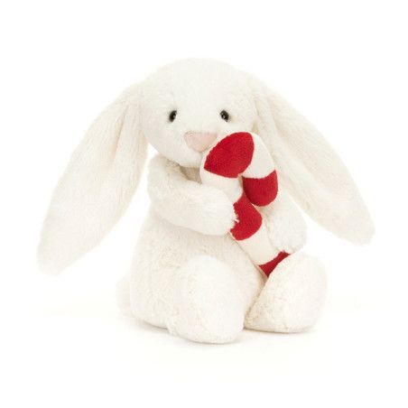 Bashful Bunny with Candy Cane. Peluche Jellycat. BB6CC. Los mejores productos en L'aura Bella tu tienda online