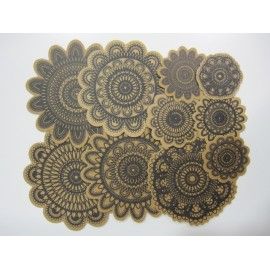 6 precortados imitación blonda