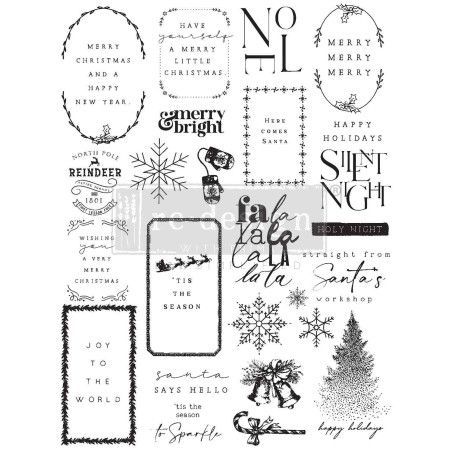 Here comes Santa. Navidad.  Decor Clear Stamp. REDESIGN  673826. Los mejores productos en L'aura Bella tu tienda online