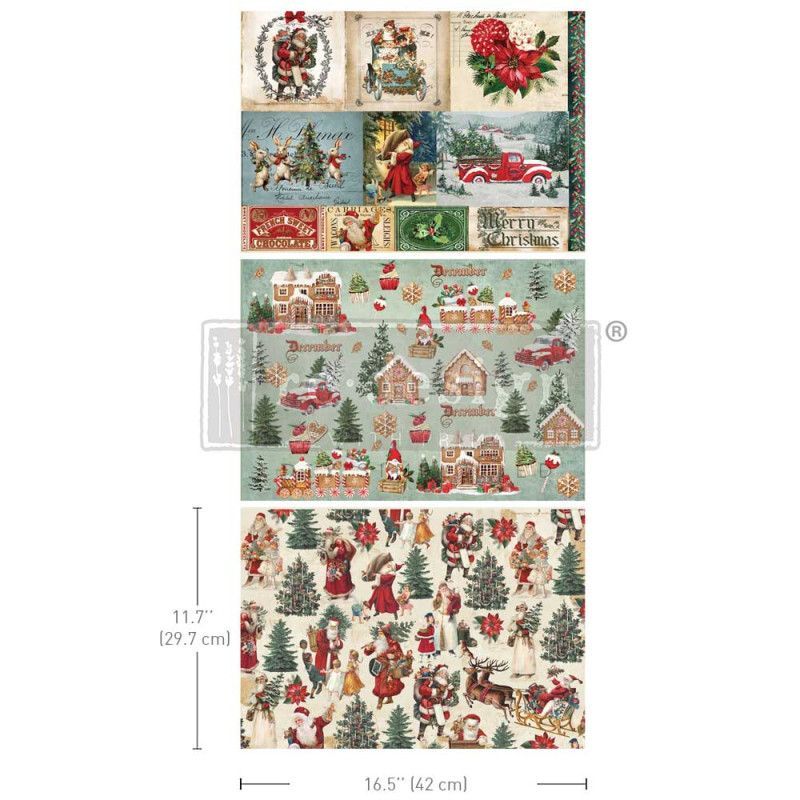 Santaland Sparkle. A3 Decoupage Fiber Pack. Redesign.671464. Los mejores productos en L'aura Bella tu tienda online