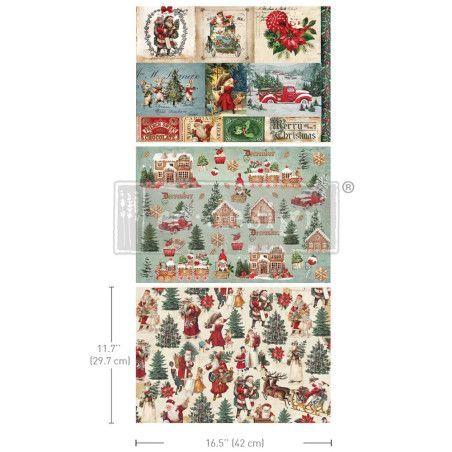 Santaland Sparkle. A3 Decoupage Fiber Pack. Redesign.671464. Los mejores productos en L'aura Bella tu tienda online