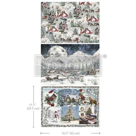 Snowfall Splendor. A3 Decoupage Fiber Pack. Redesign.671488. Los mejores productos en L'aura Bella tu tienda online