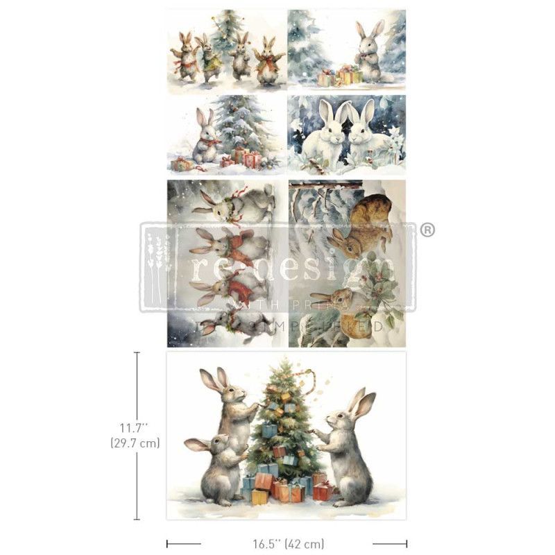 Bunny Wonderland. A3 Decoupage Fiber Paper Redesign 671518. Los mejores productos en L'aura Bella tu tienda online
