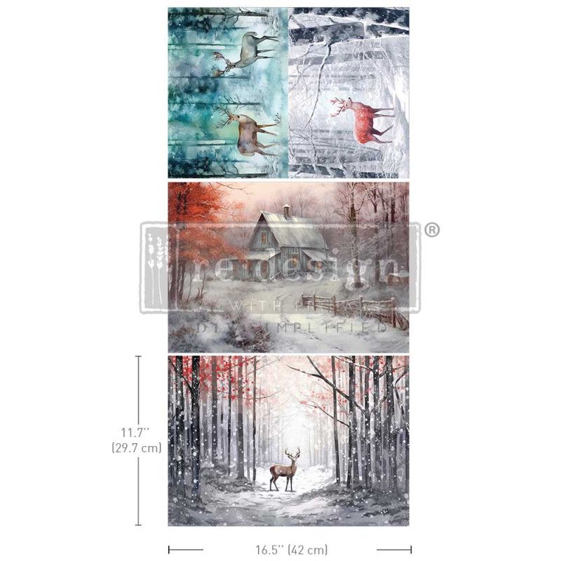 Dashing Through the Pines. A3 Decoupage Fiber Paper Redesign 671532. Los mejores productos en L'aura Bella tu tienda online