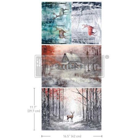 Dashing Through the Pines. A3 Decoupage Fiber Paper Redesign 671532. Los mejores productos en L'aura Bella tu tienda online