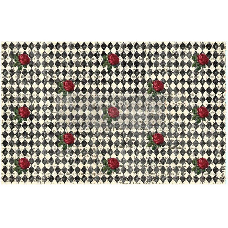 Queen's Court of Roses. Decoupage Tissue Paper Redesign 674427. Los mejores productos en L'aura Bella tu tienda online