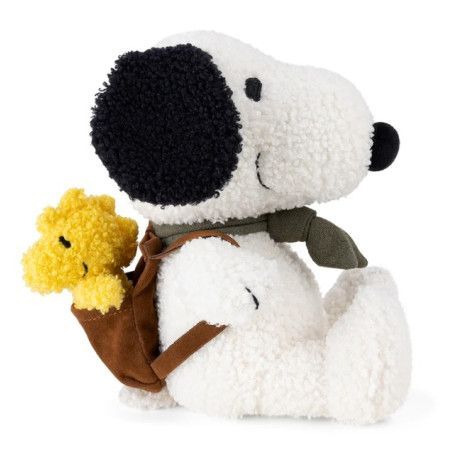 Snoopy con Woodstock en una mochila. Peluche Peanuts. 33177010. Los mejores productos en L'aura Bella tu tienda online