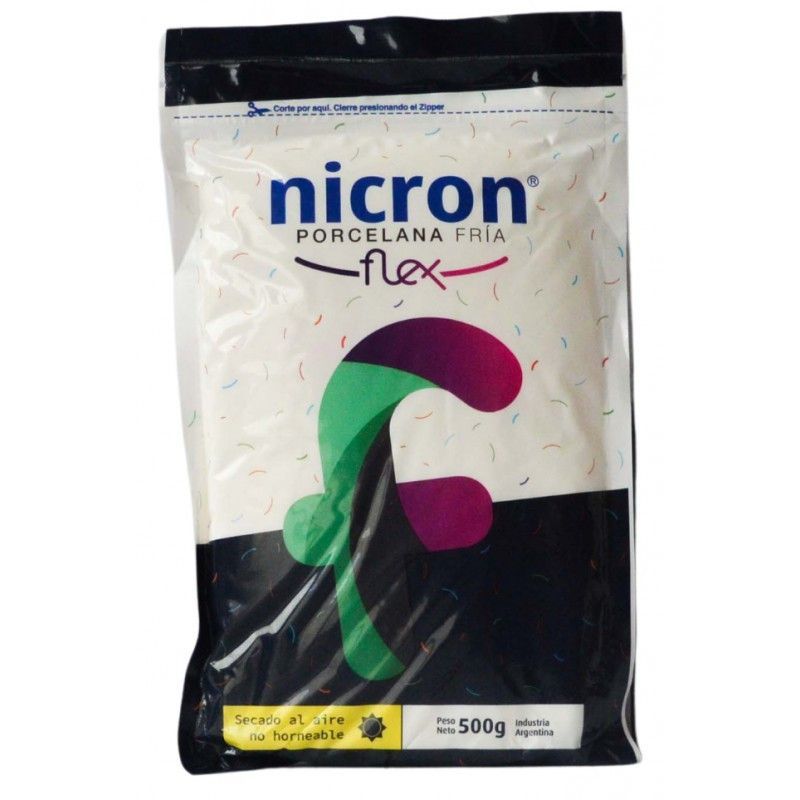 Nicron Flex, 500gr. NIC006. Porcelana Fría. Masa para modelar. Los mejores productos en L'aura Bella, tu tienda online