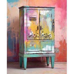 Abstract Scribbles. Sello acrílico DÉCOR STAMPS®. REDESIGN 652609. Los mejores productos en L'aura Bella tu tienda online