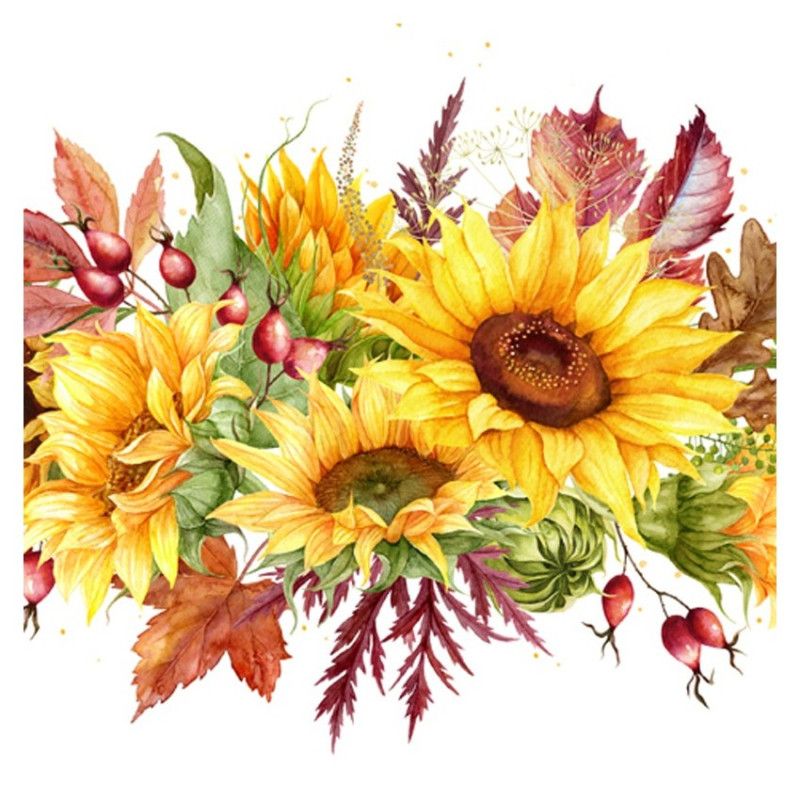 Servilleta para decoupage:  Girasoles. 33x33 cm. Los mejores productos en L'aura Bella tu tienda online