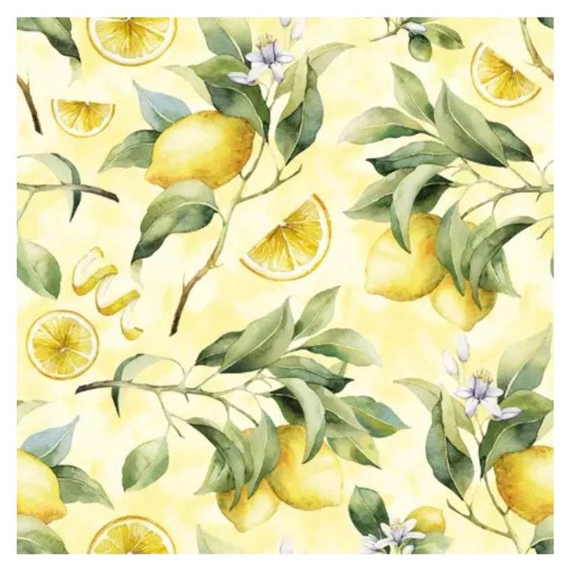 Servilleta para decoupage:  Limones. 33x33 cm. Los mejores productos en L'aura Bella tu tienda online