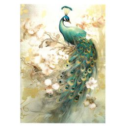 Dreamscape: Pavo Real. Papel de arroz 32x45cm. TC209. Calambour. Los mejores productos en L'aura Bella, tu tienda online