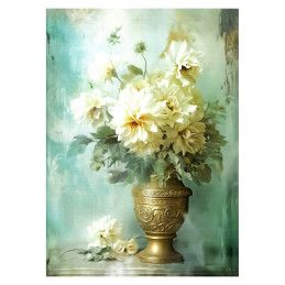 Dreamscape: Jarrón con flores. Papel de arroz 32x45cm. TC213. Calambour. Los mejores productos en L'aura Bella, tu tienda online