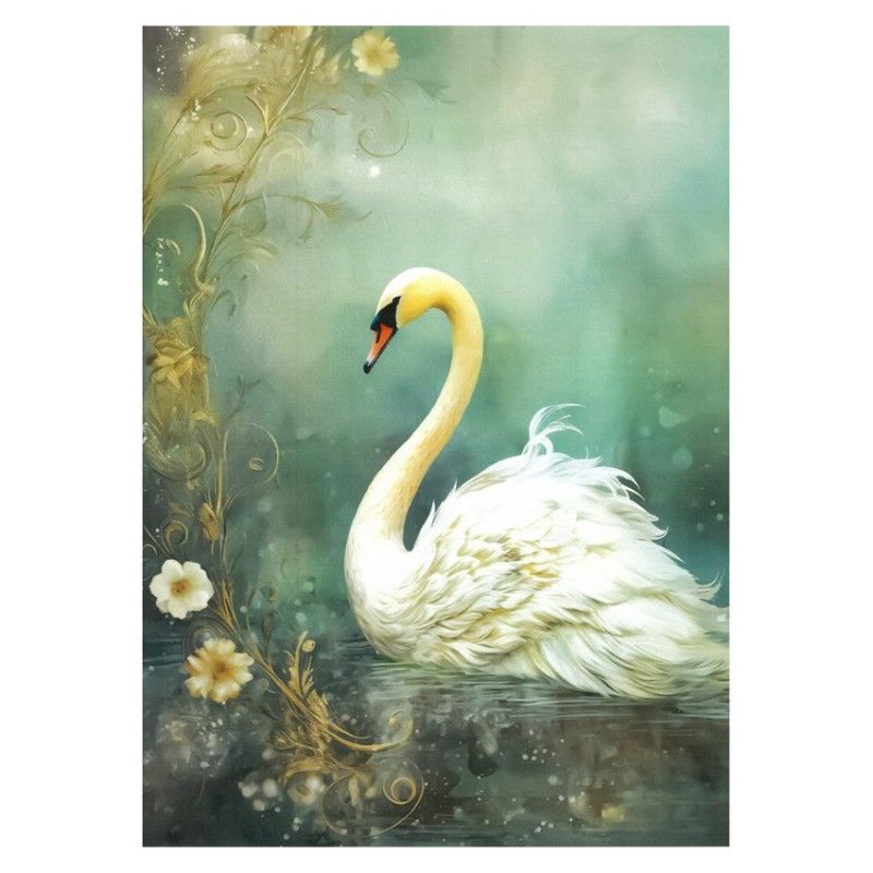 Dreamscape: Cisne. Papel de arroz 32x45cm. TC218. Calambour. Los mejores productos en L'aura Bella, tu tienda online