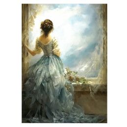 Dreamscape: Mujer en ventana. Papel de arroz 32x45cm. TC219. Calambour. Los mejores productos en L'aura Bella, tu tienda online