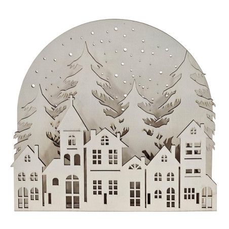 Soporte 3D escena casitas de Navidad DIY para montar. Los mejores productos en L'aura Bella, tu tienda online.