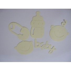 Formas: cara bebé, biberón,...