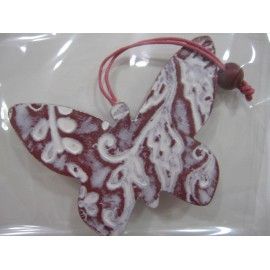 Mariposa de madera blanca y...