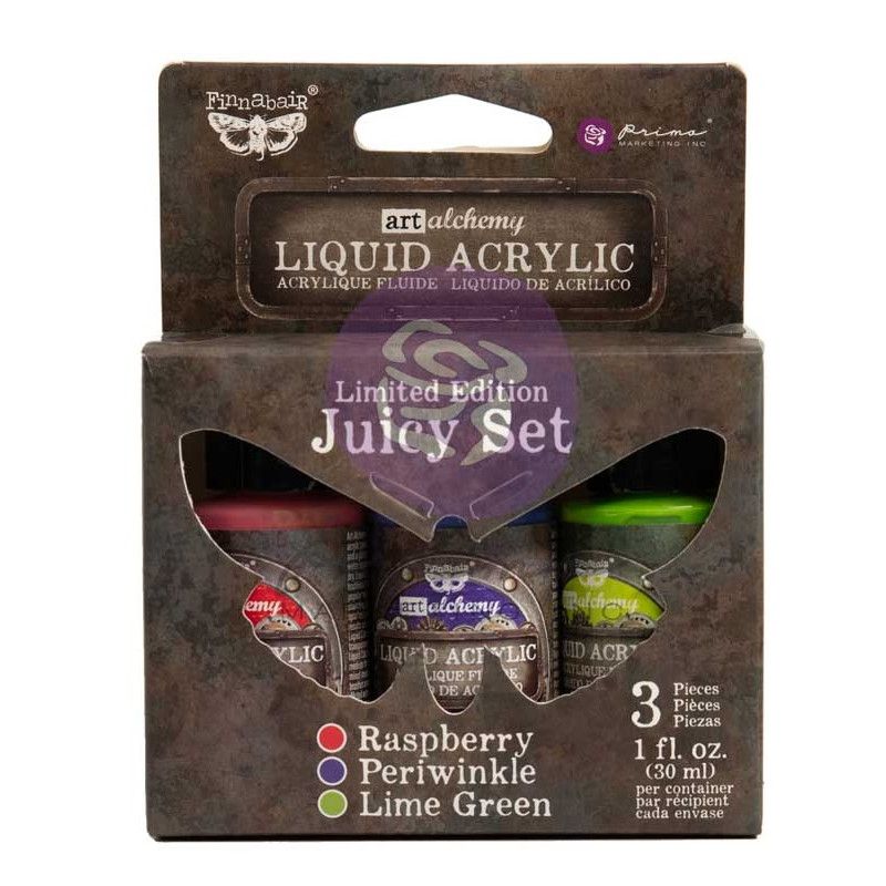 Liquid Acrylic Set: Juicy. 3 colores. Finnabair. 969929. Los mejores productos en L'aura Bella, tu tienda online.