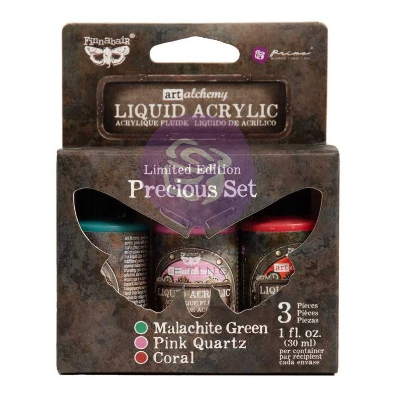 Liquid Acrylic Set: Precious. 3 colores. Finnabair. 969936. Los mejores productos en L'aura Bella, tu tienda online.