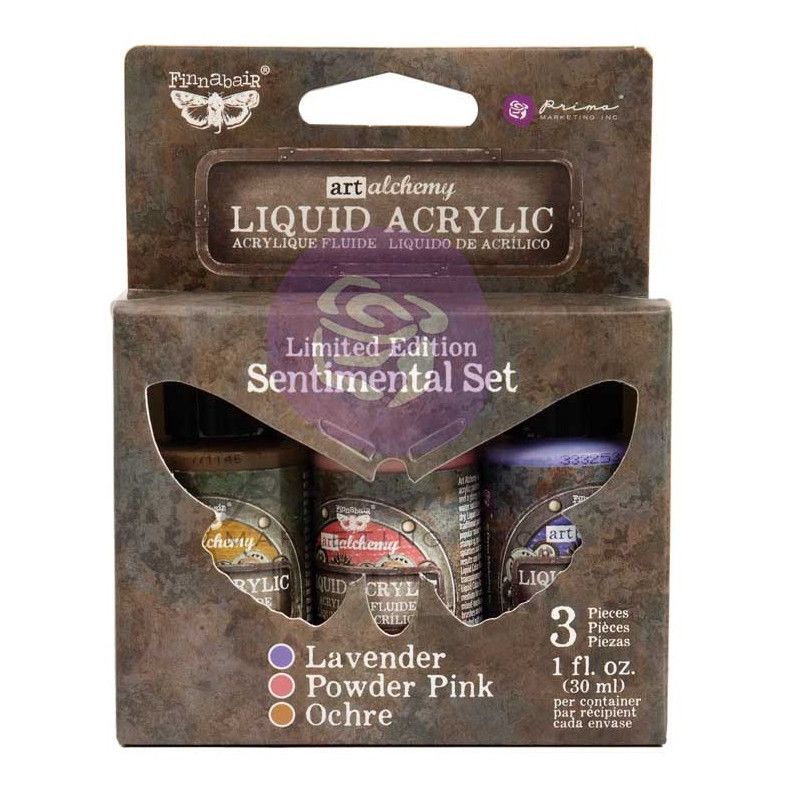 Liquid Acrylic Set: Sentimental. 3 colores. Finnabair. 969950. Los mejores productos en L'aura Bella, tu tienda online.