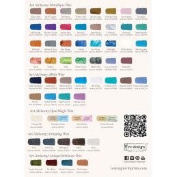 Muestrario de las ceras Art Alchemy de Finnabair. . Los mejores productos en L'aura Bella, tu tienda online.