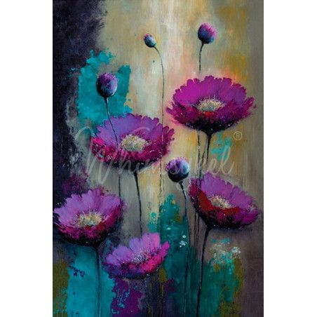 Purple Poppies. Papel Tisú para Decoupage. Whimsykel Designs. Los mejores productos en L'aura Bella, tu tienda online.