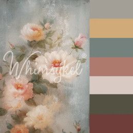 Weathered Roses. Papel Tissue para Decoupage. Whimsykel Designs. Los mejores productos en L'aura Bella, tu tienda online.