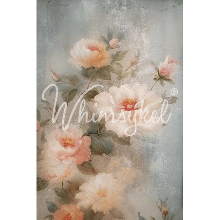 Weathered Roses. Papel Tissue para Decoupage. Whimsykel Designs. Los mejores productos en L'aura Bella, tu tienda online.