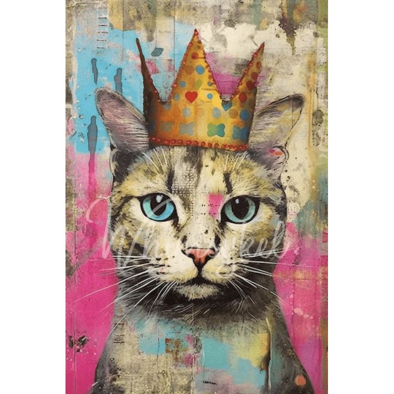 Loyal Highness. Papel Tissue para Decoupage. Whimsykel Designs. Los mejores productos en L'aura Bella, tu tienda online.