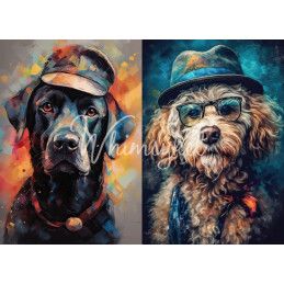 Painter/Doodle Duo. Papel Tissue para Decoupage. Whimsykel Designs. Los mejores productos en L'aura Bella, tu tienda online.