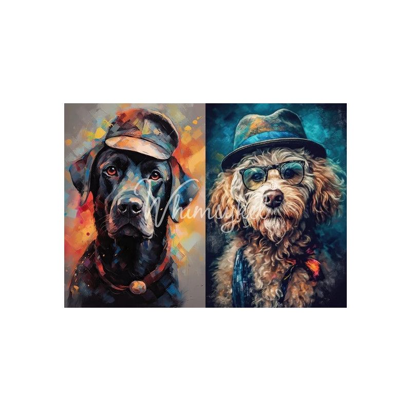 Painter/Doodle Duo. Papel Tissue para Decoupage. Whimsykel Designs. Los mejores productos en L'aura Bella, tu tienda online.