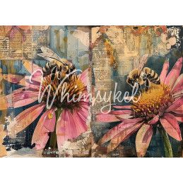 Honey Bee Duo. Papel Tissue para Decoupage. Whimsykel Designs. Los mejores productos en L'aura Bella, tu tienda online.