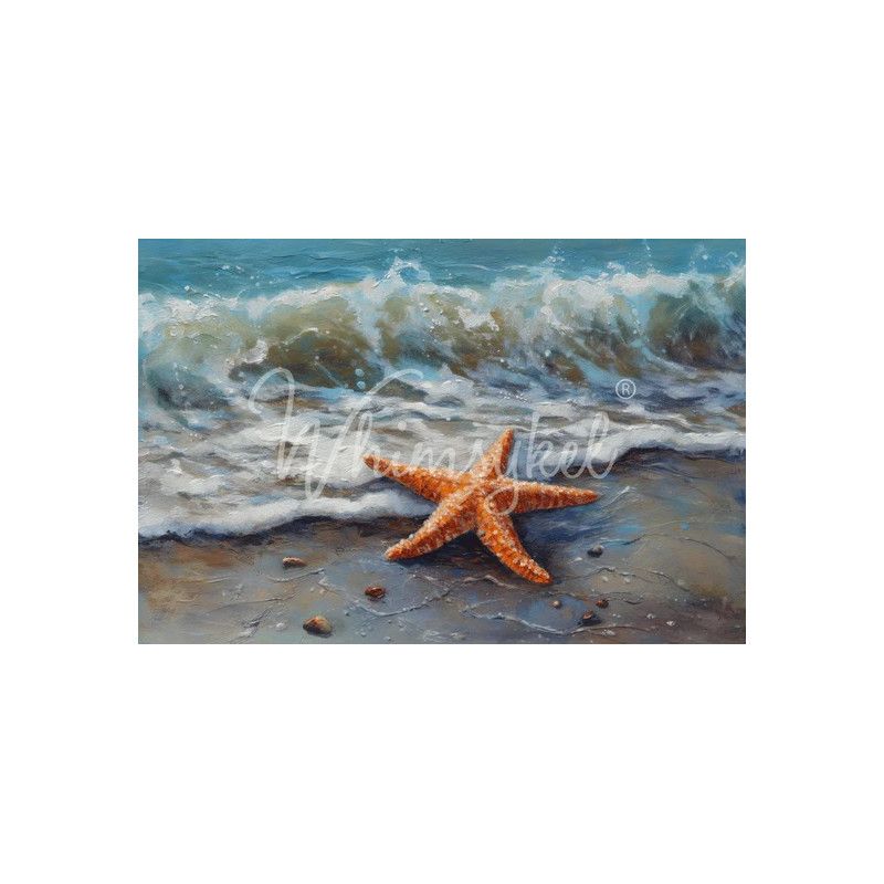 Beach Star. Papel Tissue para Decoupage. Whimsykel Designs. Los mejores productos en L'aura Bella, tu tienda online.