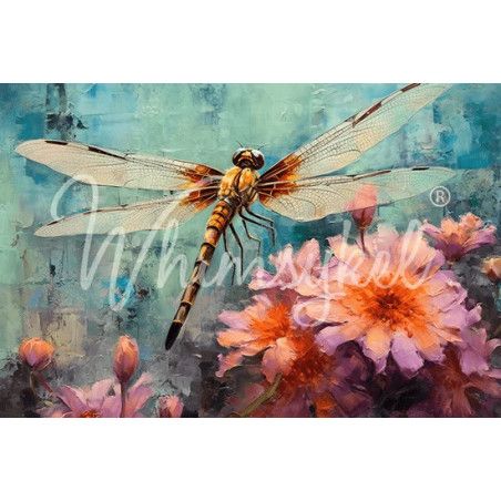 Dragonfly Dance. Papel Tissue para Decoupage. Whimsykel Designs. Los mejores productos en L'aura Bella, tu tienda online.