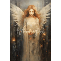 Angelic Contemplation. Papel Tissue para Decoupage. Whimsykel Designs. Los mejores productos en L'aura Bella, tu tienda online.