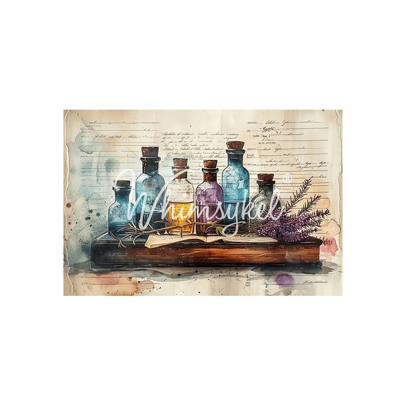 Apothecary. Papel Tissue para Decoupage. Whimsykel Designs. Los mejores productos en L'aura Bella, tu tienda online.