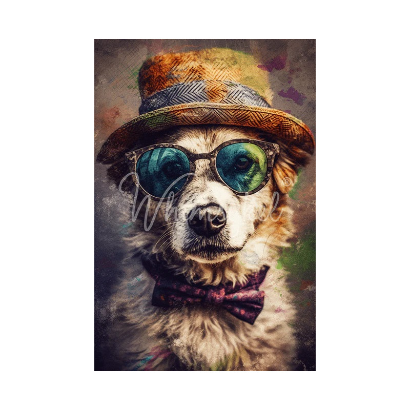 D. O. GEE, perro. Papel Tissue para Decoupage. Whimsykel Designs. Los mejores productos en L'aura Bella, tu tienda online.